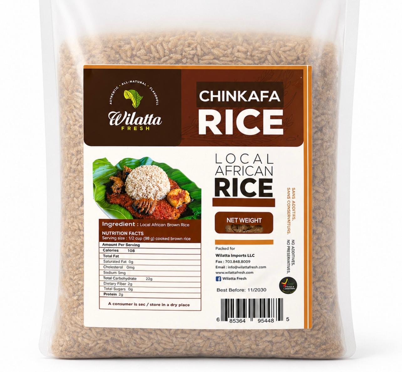 Brown Rice (local African Rice) CHINKAFA 10lbs image 0